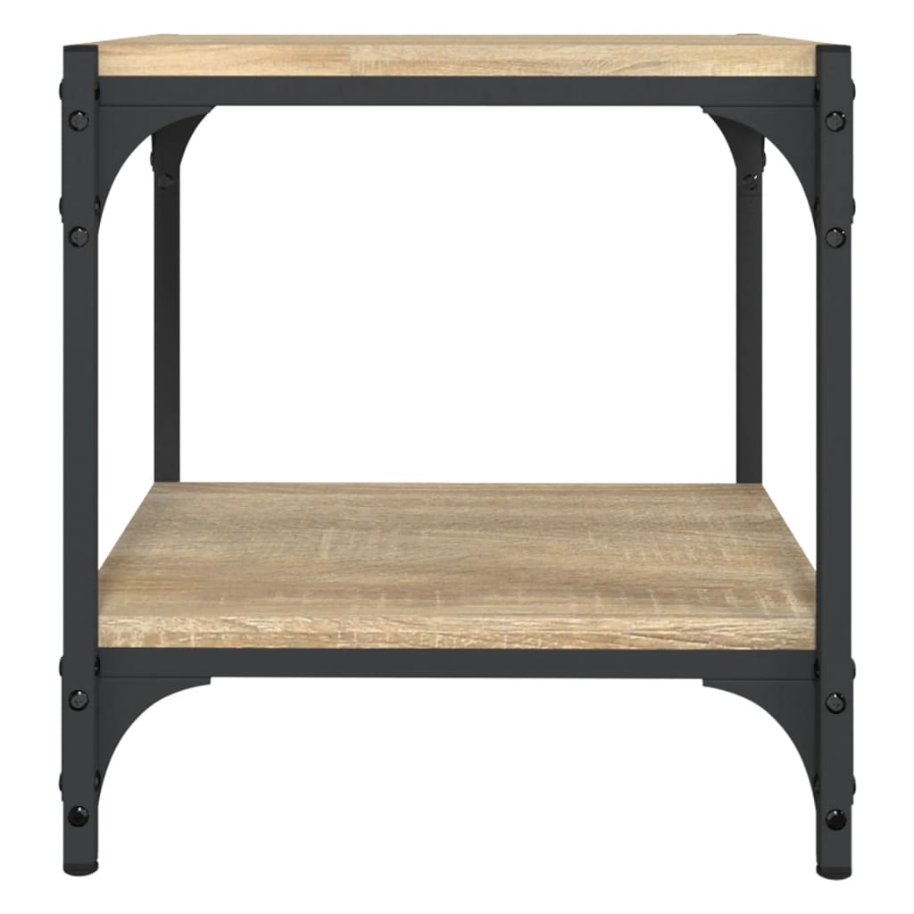 Mobile TV Rovere Sonoma 40x33x41 cm Legno Multistrato e Acciaio