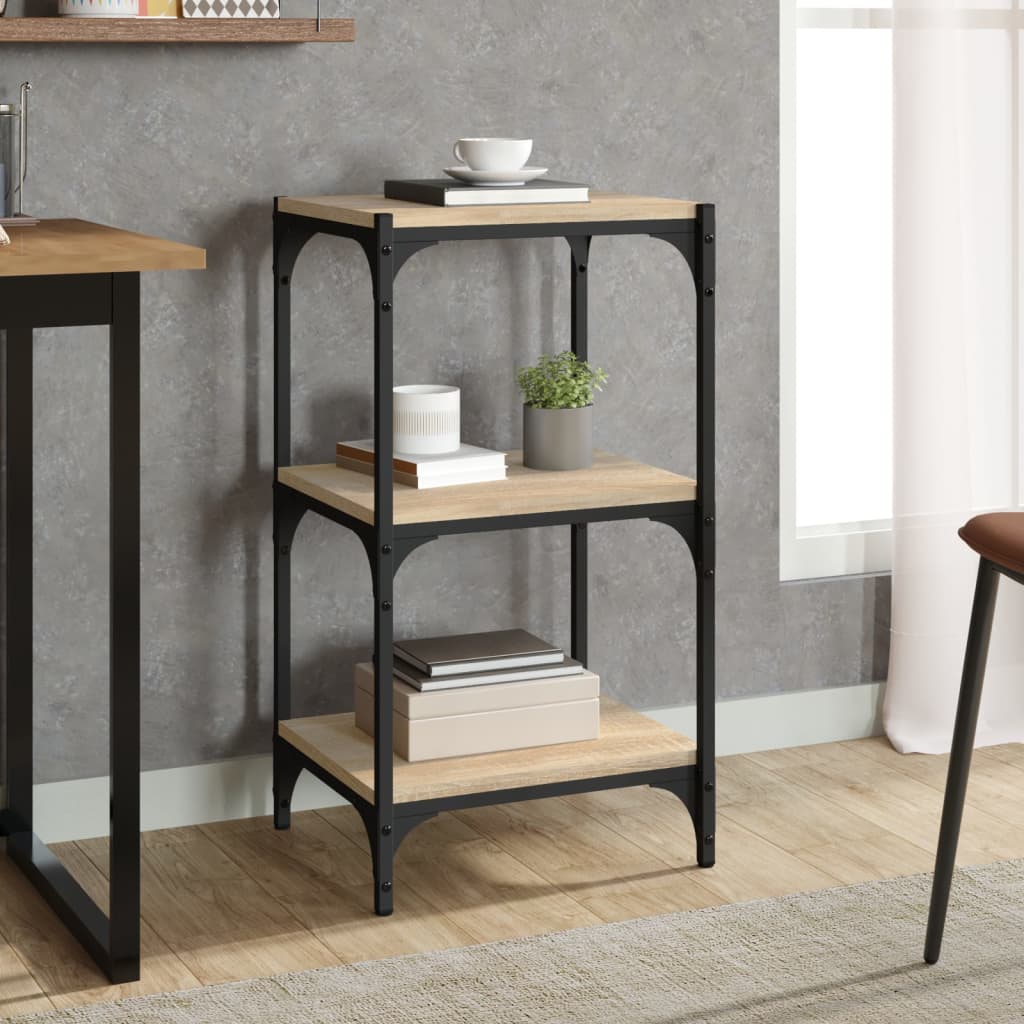 Libreria Rovere Sonoma 40x33x70,5cm Legno Multistrato e Acciaio | homemem39