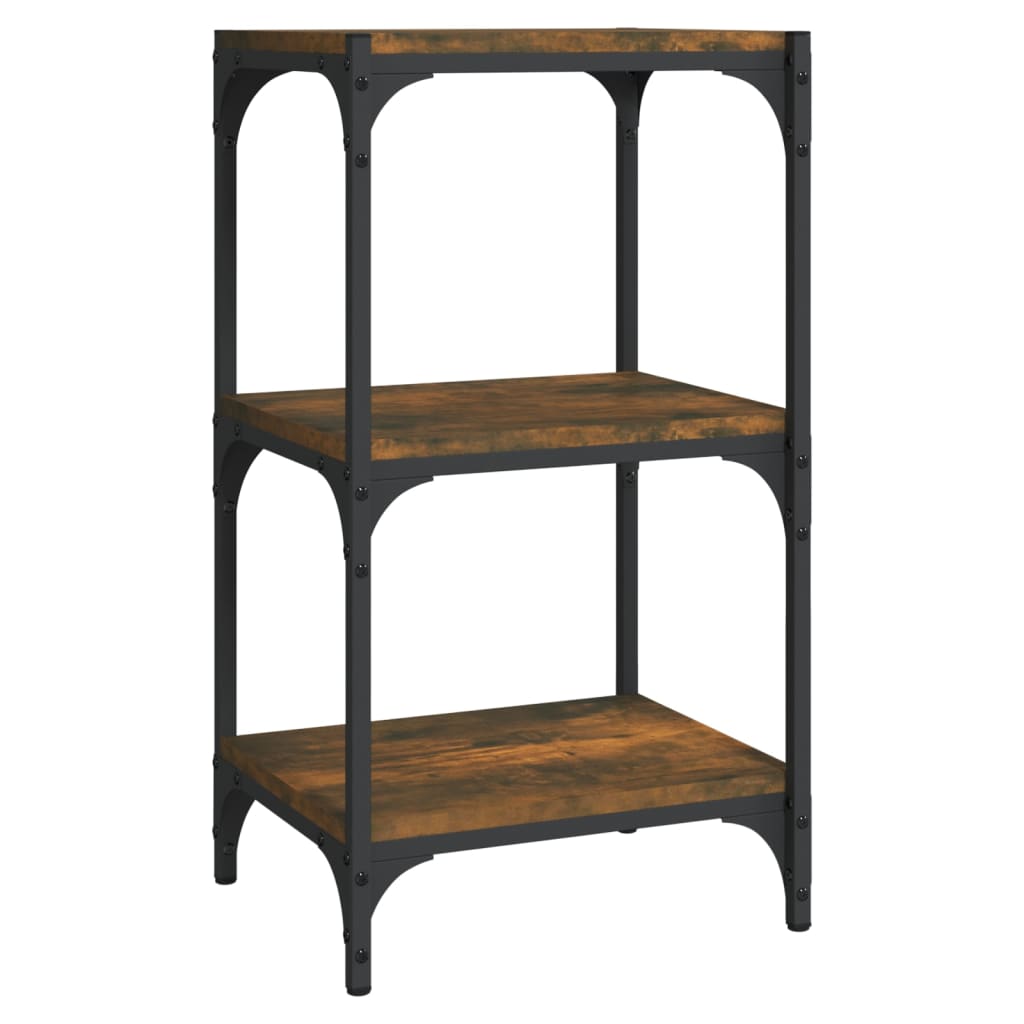 Libreria rovere fumo 40x33x70,5cm Legno Multistrato e Acciaio | homemem39