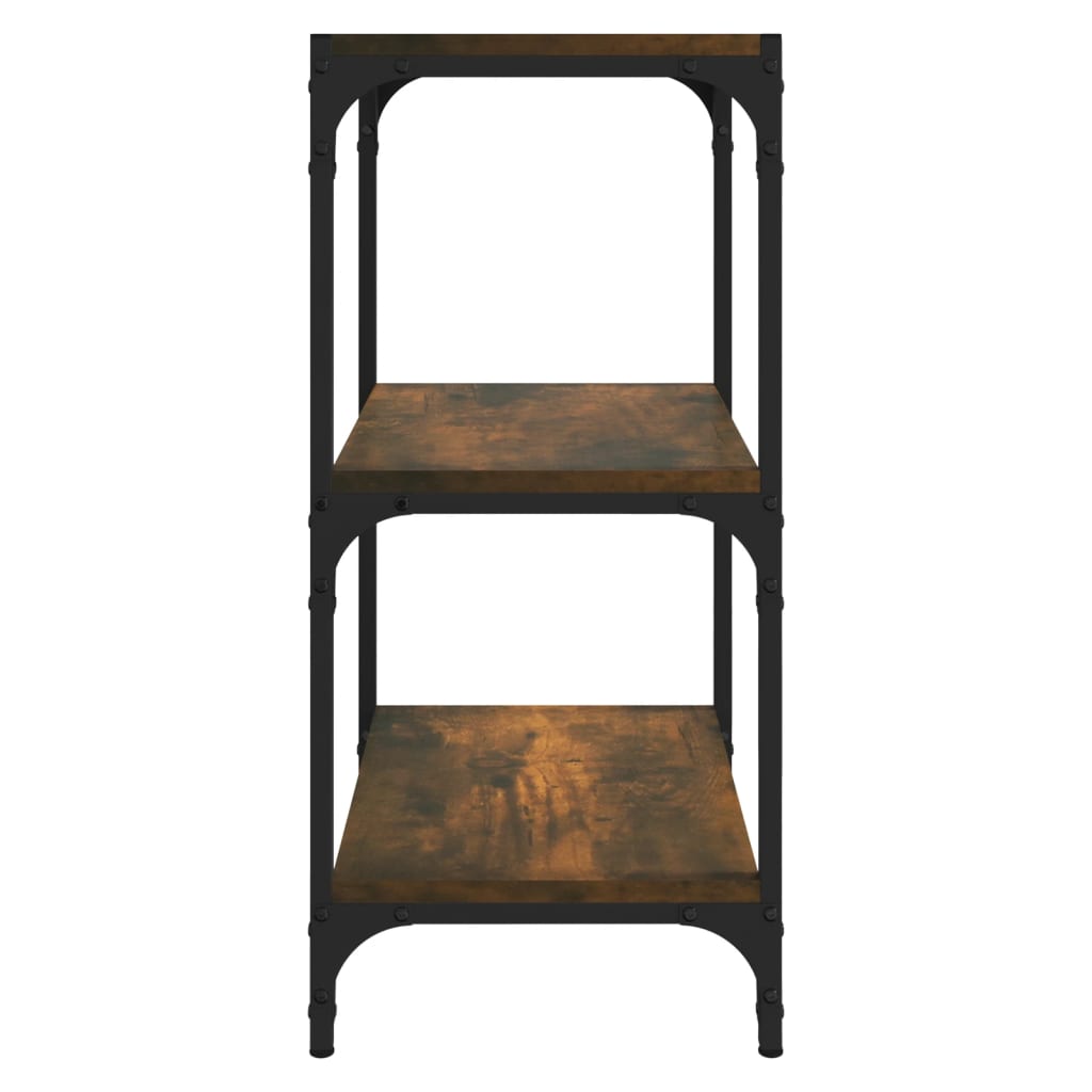Libreria rovere fumo 40x33x70,5cm Legno Multistrato e Acciaio