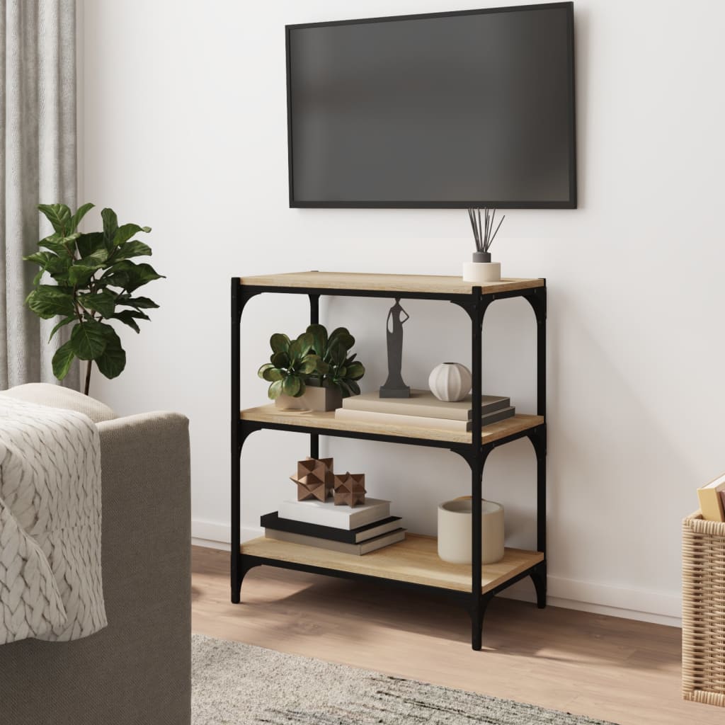 Libreria Rovere Sonoma 60x33x70,5cm Legno Multistrato e Acciaio | homemem39