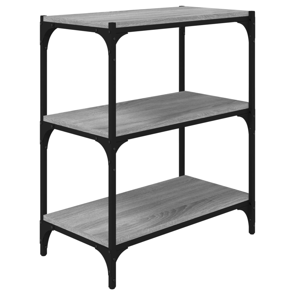Libreria grigio sonoma 60x33x70,5cm Legno Multistrato e Acciaio | homemem39