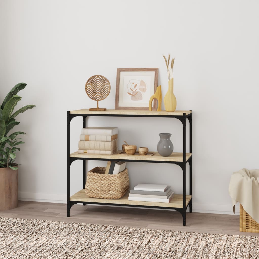Libreria Rovere Sonoma 80x33x70,5cm Legno Multistrato e Acciaio
