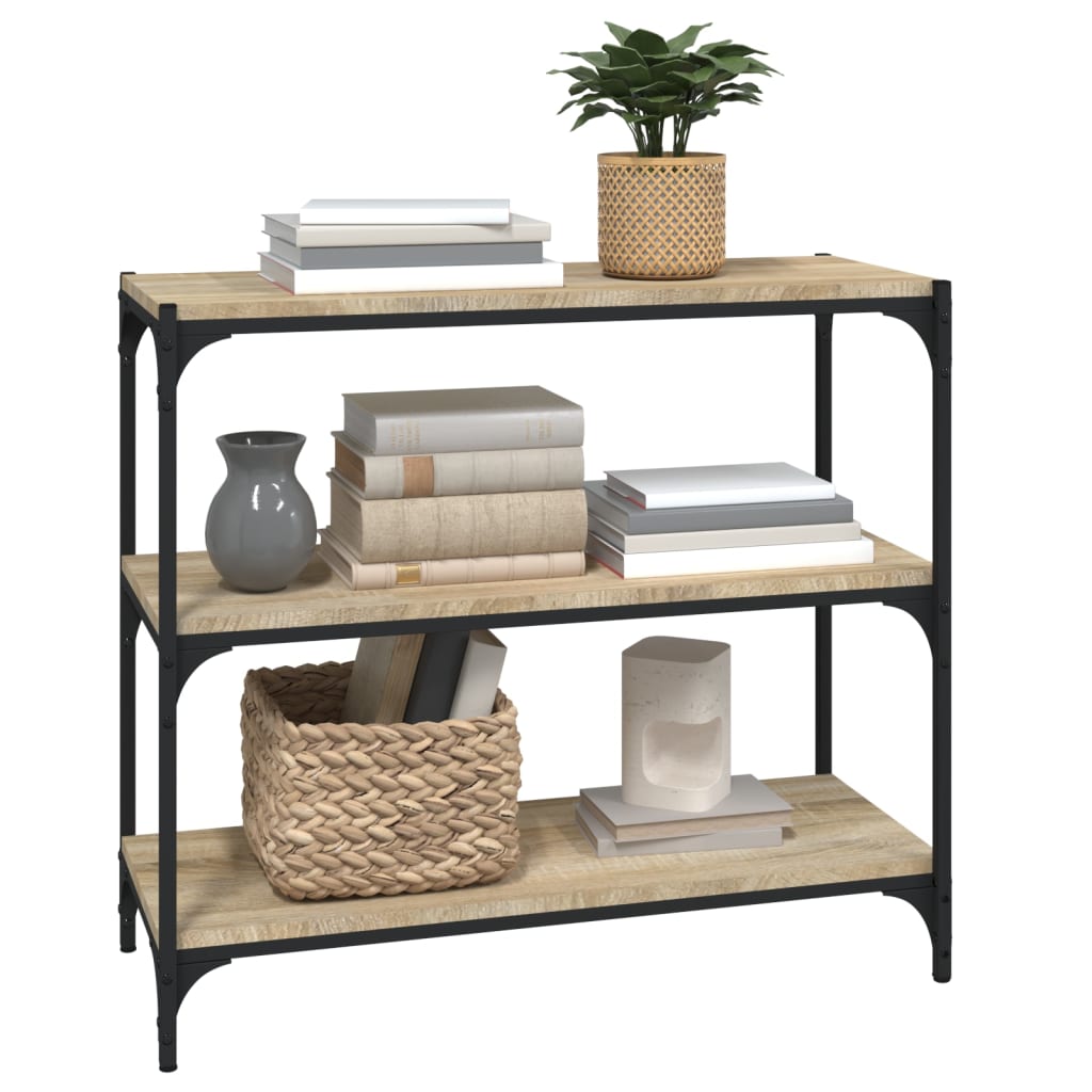 Libreria Rovere Sonoma 80x33x70,5cm Legno Multistrato e Acciaio