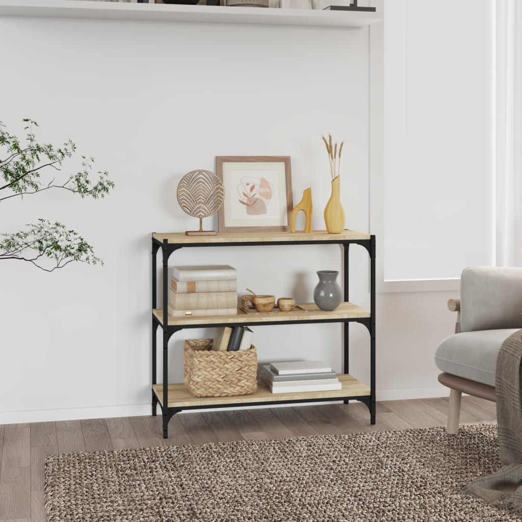 Libreria Rovere Sonoma 80x33x70,5cm Legno Multistrato e Acciaio | homemem39