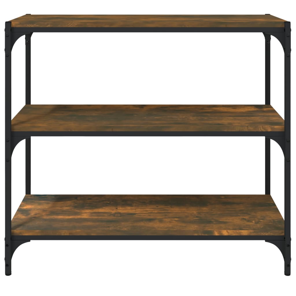 Libreria rovere fumo 80x33x70,5 cm Legno Multistrato e Acciaio | homemem39