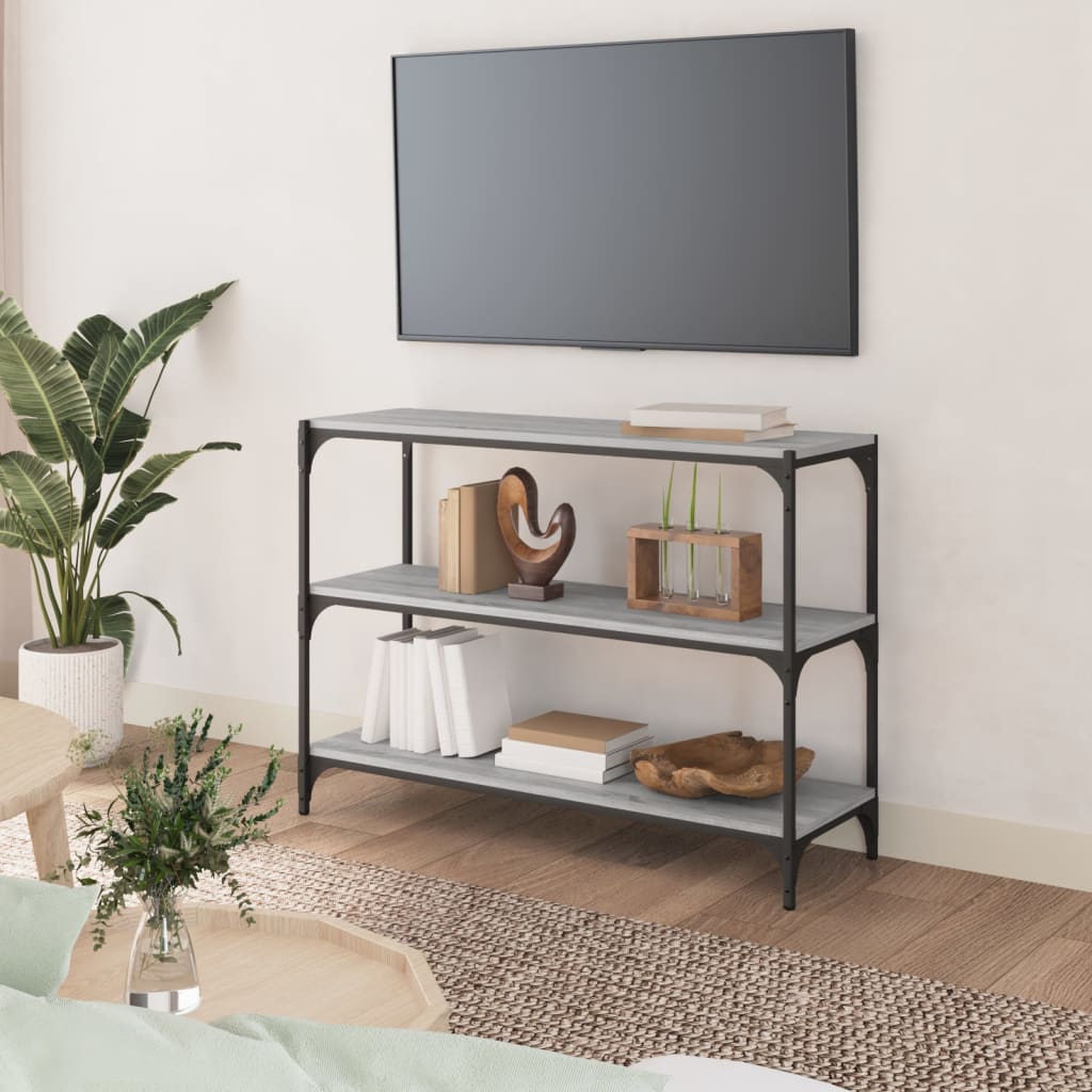 Libreria Grigio Sonoma 100x33x70,5 cm Legno Multistrato Acciaio | homemem39