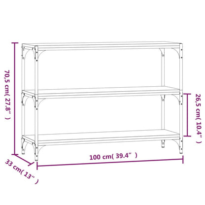 Libreria Grigio Sonoma 100x33x70,5 cm Legno Multistrato Acciaio | homemem39