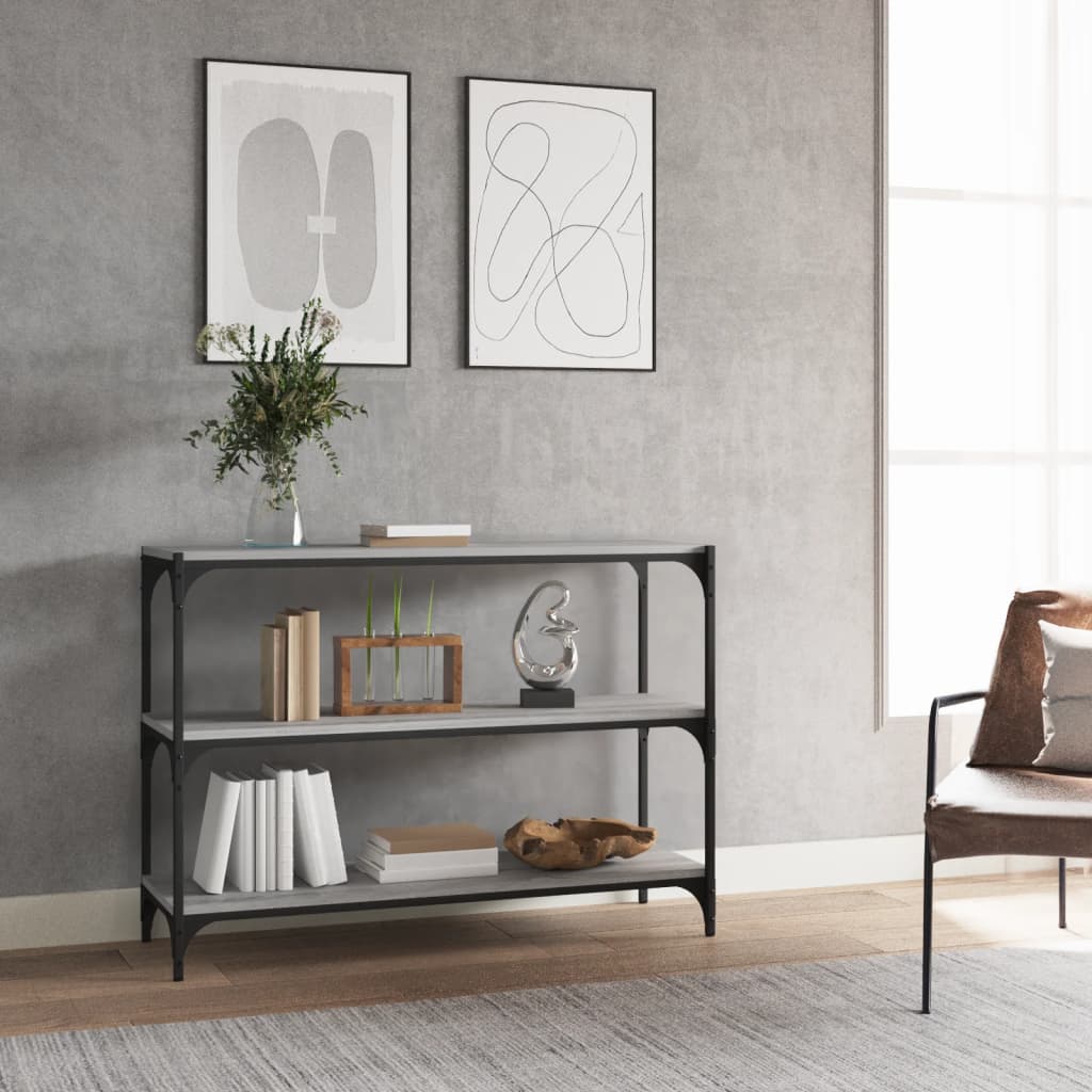 Libreria Grigio Sonoma 100x33x70,5 cm Legno Multistrato Acciaio | homemem39