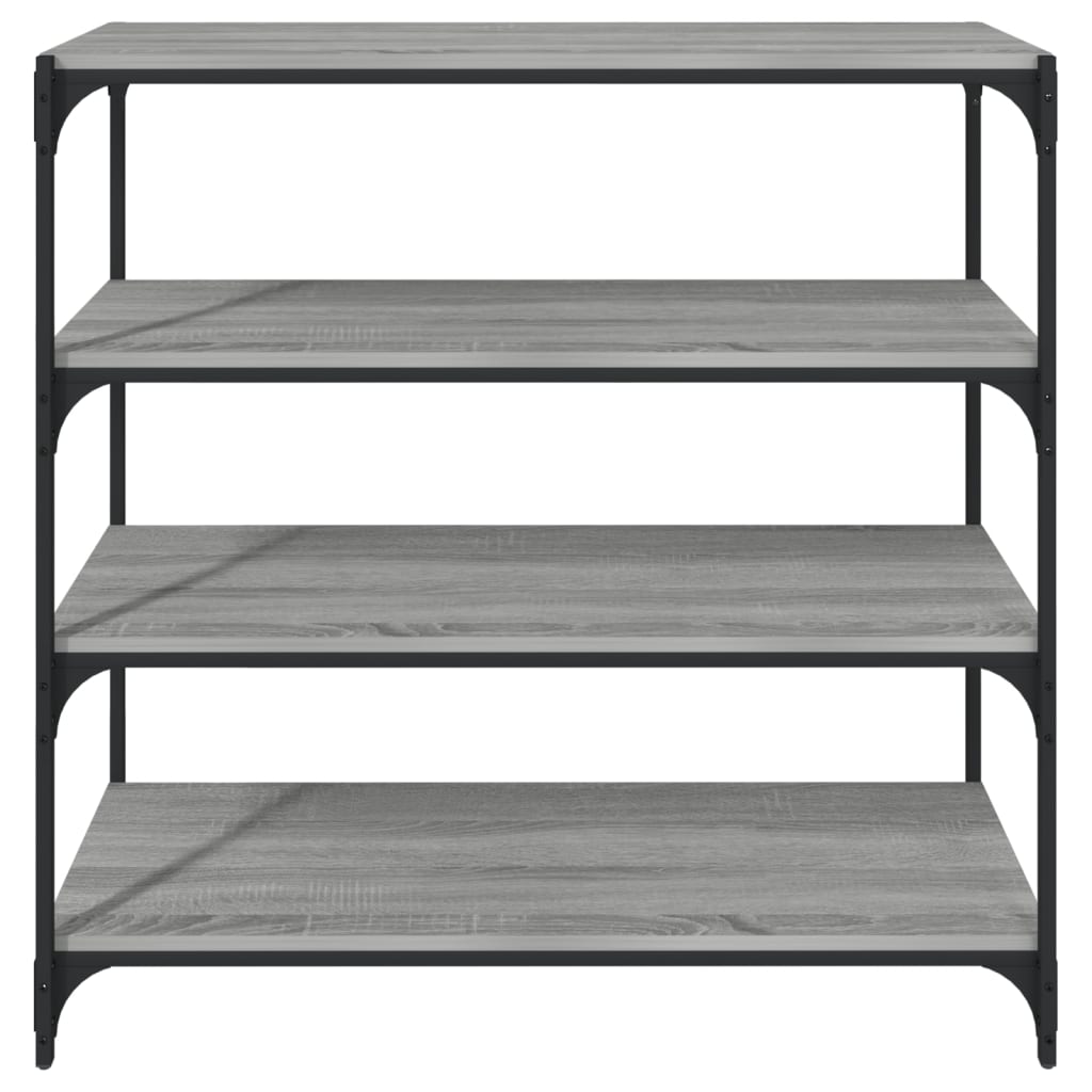 Libreria grigio sonoma 100x33x100cm Legno Multistrato e Acciaio | homemem39