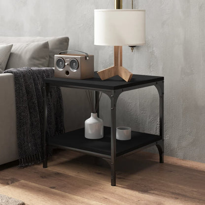 Tavolino Nero 40x40x40 cm in Legno Multistrato | homemem39