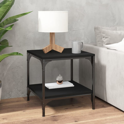 Tavolini 2pz Nero 40x40x40 cm in Legno Multistrato | homemem39