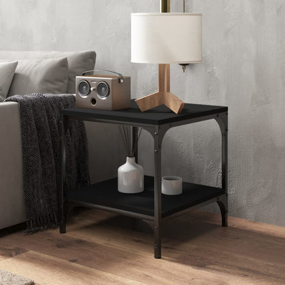 Tavolini 2pz Nero 40x40x40 cm in Legno Multistrato | homemem39