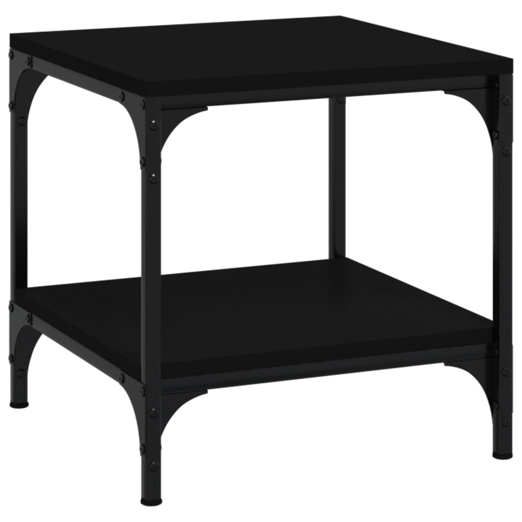 Tavolini 2pz Nero 40x40x40 cm in Legno Multistrato | homemem39