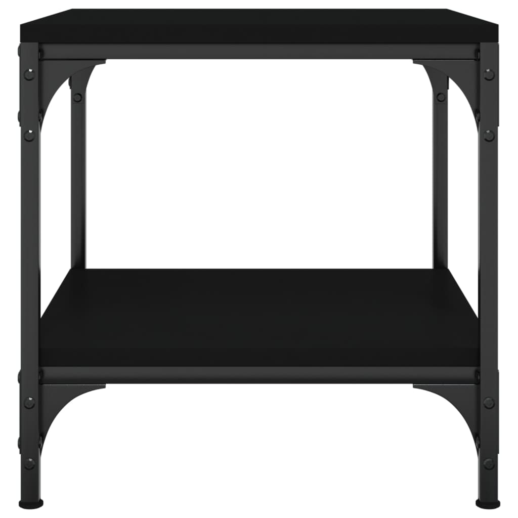 Tavolini 2pz Nero 40x40x40 cm in Legno Multistrato | homemem39