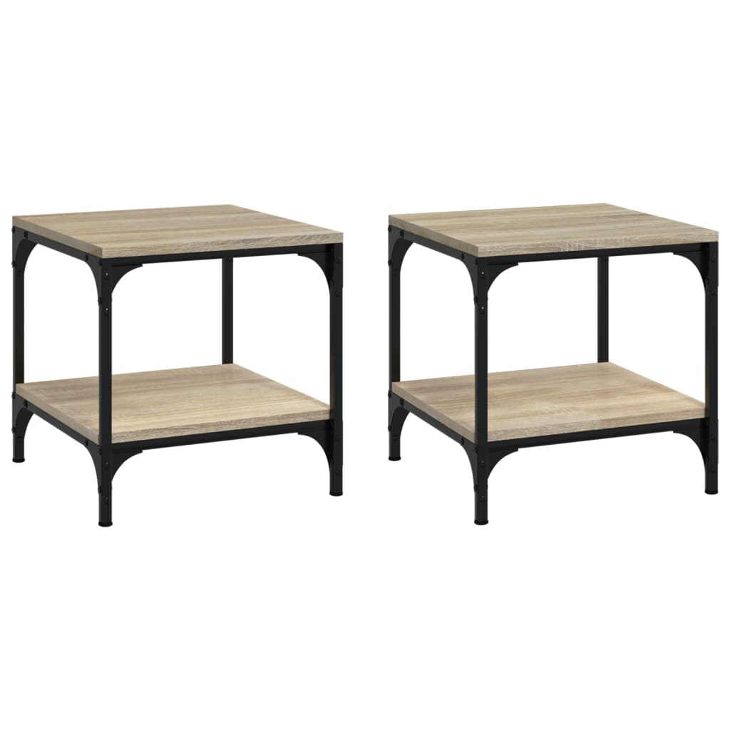Tavolini 2pz rovere sonoma 40x40x40 cm in Legno Multistrato | homemem39