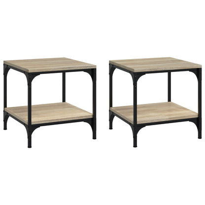 Tavolini 2pz rovere sonoma 40x40x40 cm in Legno Multistrato | homemem39