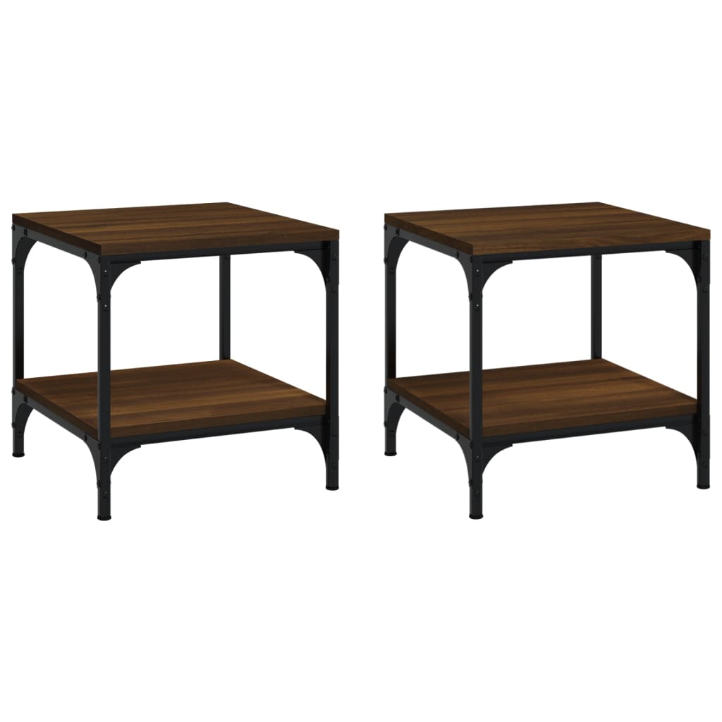 Tavolini 2pz Nerorovere marrone 40x40x40cm in Legno Multistrato | homemem39