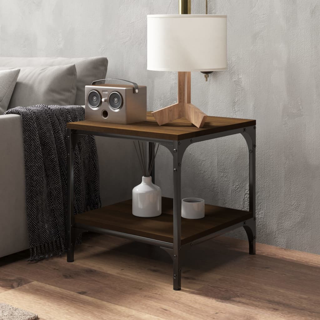 Tavolini 2pz Nerorovere marrone 40x40x40cm in Legno Multistrato | homemem39