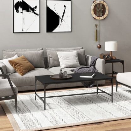 Tavolino da Salotto Nero 100x50x35cm Legno Multistrato | homemem39