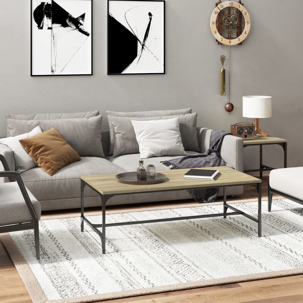 Tavolino da Salotto Rovere Sonoma 100x50x35cm Legno Multistrato | homemem39