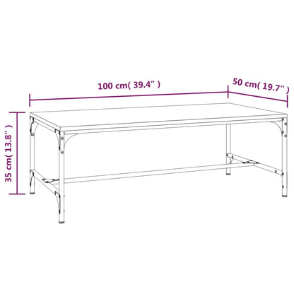 Tavolino da Salotto Grigio Sonoma 100x50x35cm Legno Multistrato | homemem39