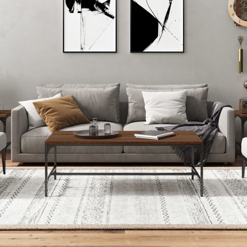 Tavolino da Salotto Rovere Marrone100x50x35cm Legno Multistrato | homemem39