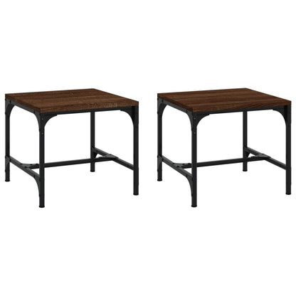 Tavolini 2pz Nerorovere marrone 40x40x35cm in Legno Multistrato | homemem39