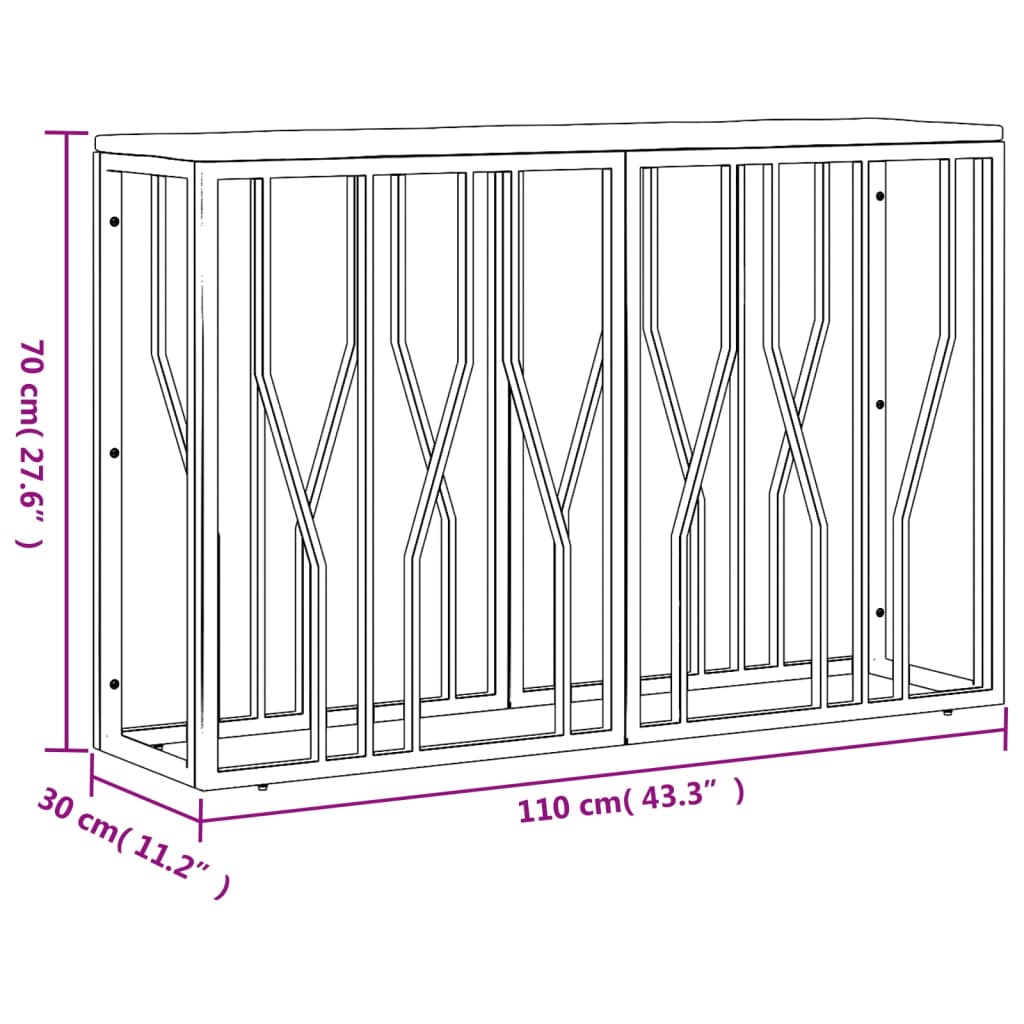 Tavolino Salotto Oro in Acciaio e Legno Massello di Recupero - homemem39
