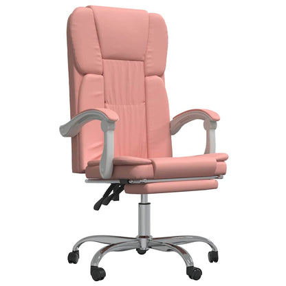 Poltrona da Ufficio Reclinabile Rosa in Similpelle