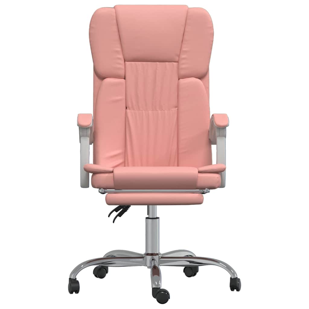 Poltrona da Ufficio Reclinabile Rosa in Similpelle