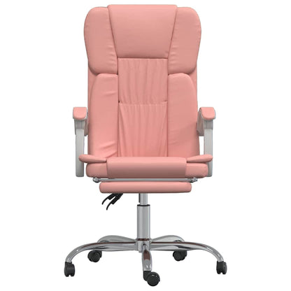 Poltrona da Ufficio Reclinabile Rosa in Similpelle