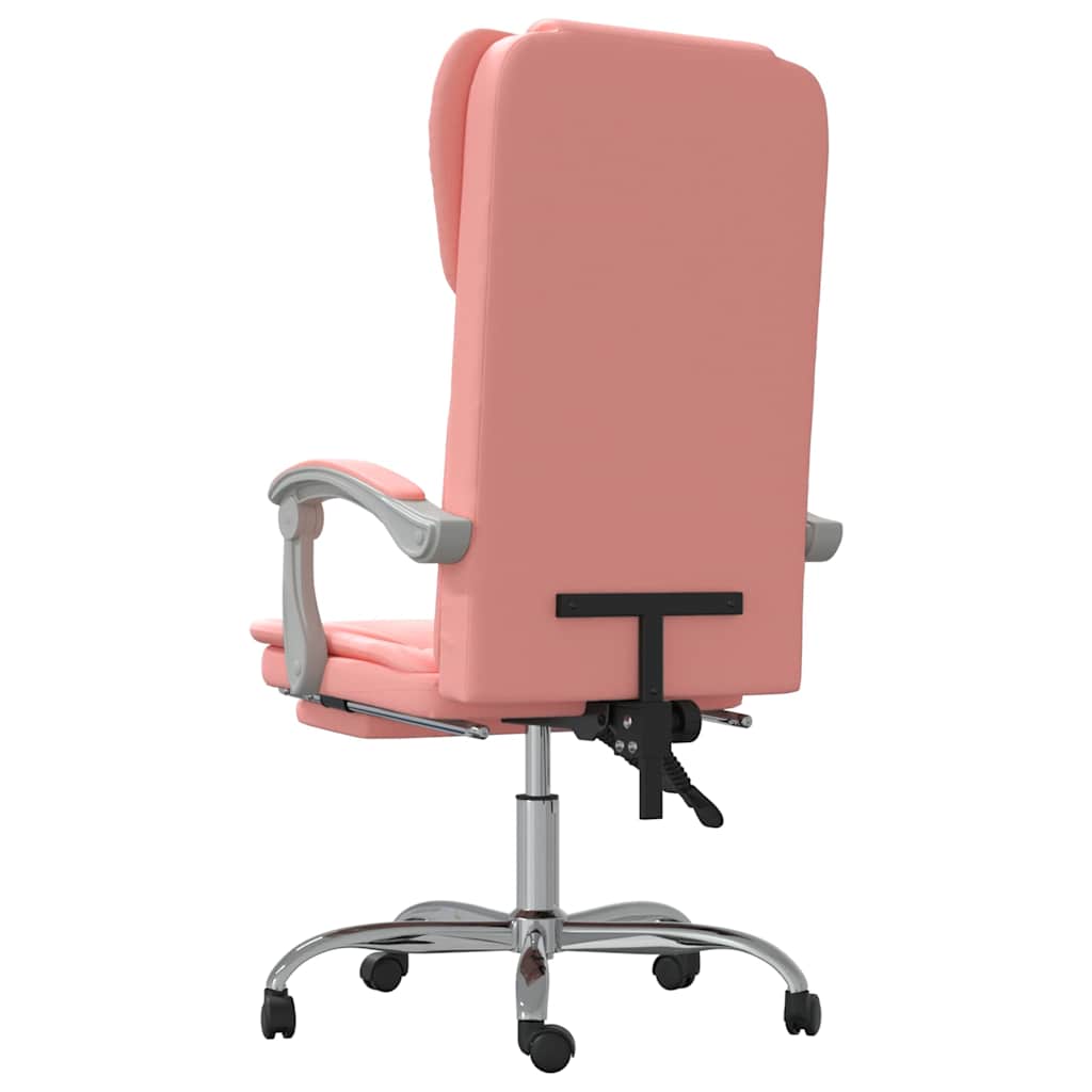 Poltrona da Ufficio Reclinabile Rosa in Similpelle