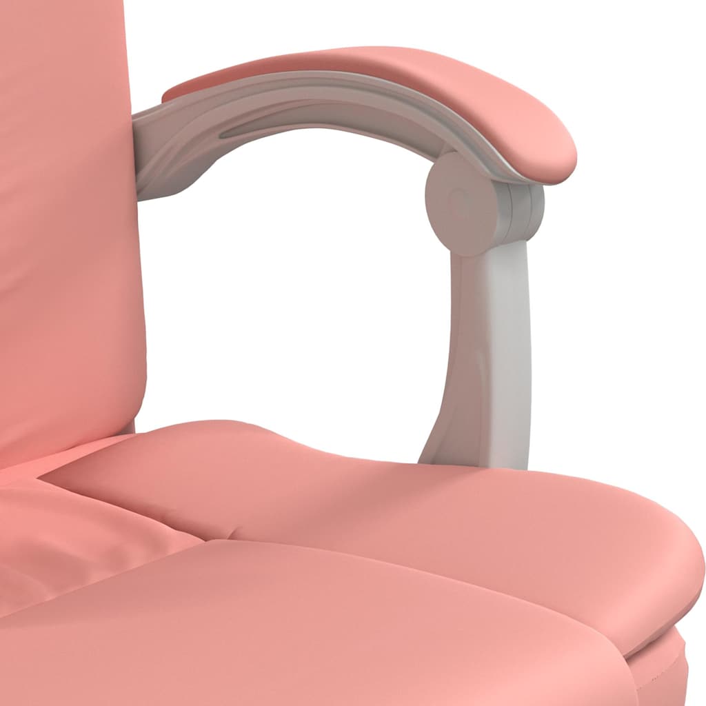 Poltrona da Ufficio Reclinabile Rosa in Similpelle