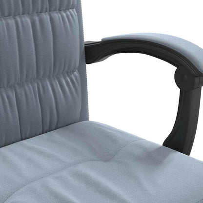 Sedia da Ufficio Reclinabile Grigio Scuro in Velluto