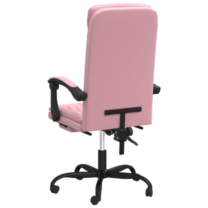 Poltrona da Ufficio Reclinabile Rosa in Velluto