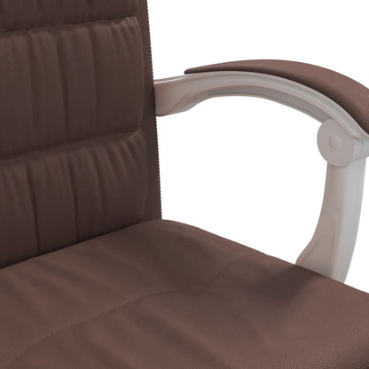 Poltrona da Ufficio Reclinabile Marrone in Similpelle