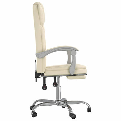 Poltrona da Ufficio Reclinabile Crema in Similpelle
