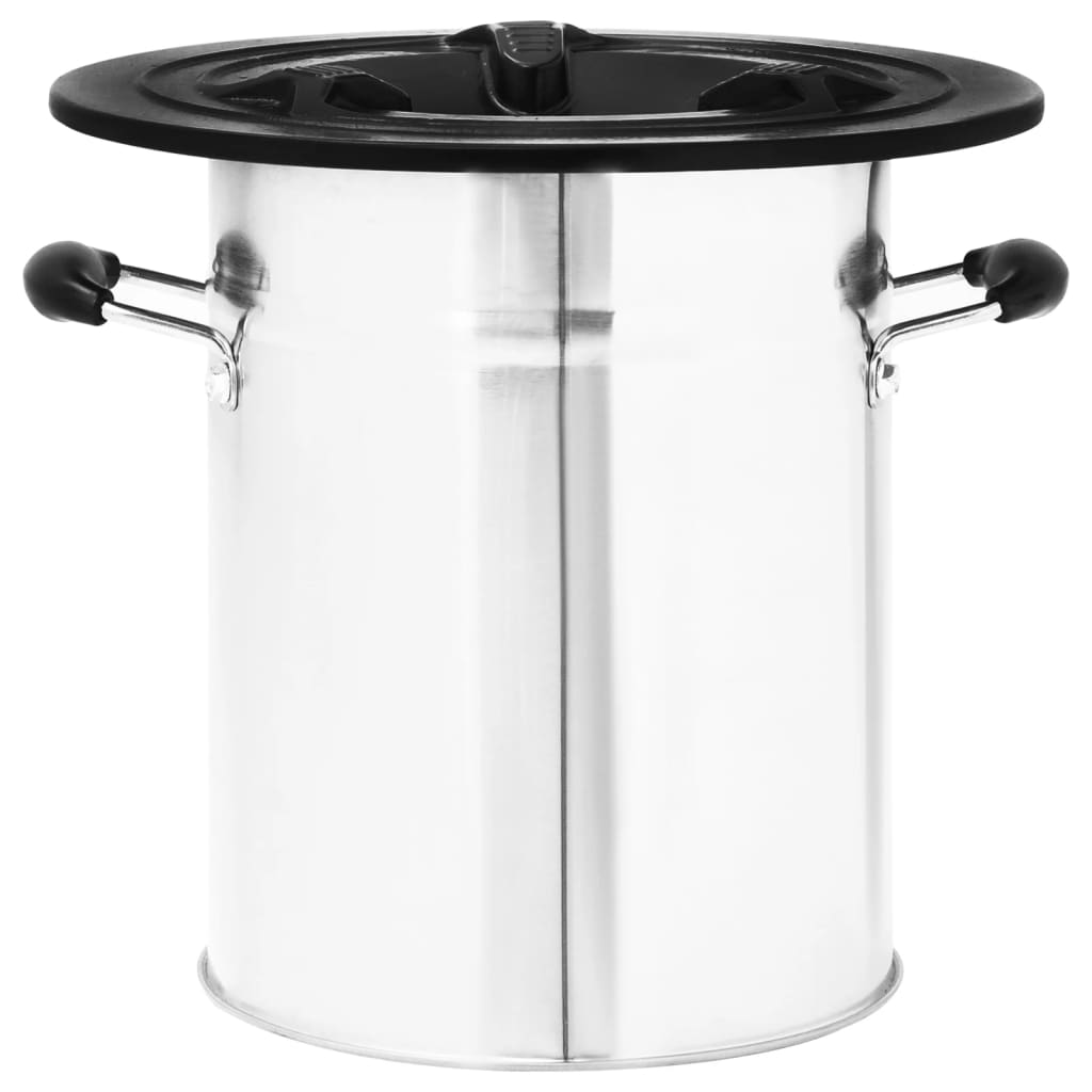 Stufa a Legna da Campeggio Argento 51,5x35x30,5 cm Acciaio Inox - homemem39