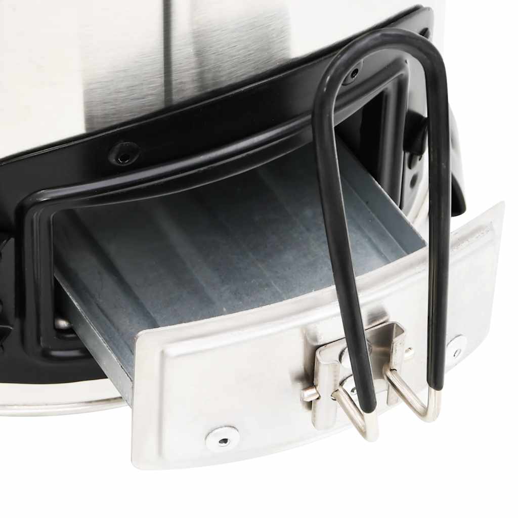 Stufa a Legna con Ventola USB Argento 35,5x26x28cm Acciaio Inox - homemem39