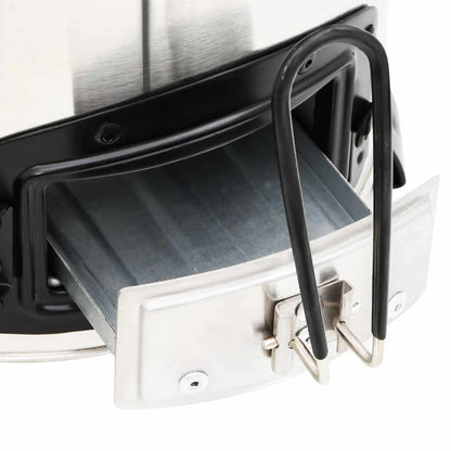 Stufa a Legna con Ventola USB Argento 35,5x26x28cm Acciaio Inox - homemem39