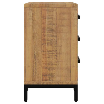 Comodino Marrone 40x30x55 cm Legno Massello di Pino Riciclato