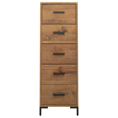 Cassettiera 42x35x110 cm in Legno Massello di Pino | homemem39