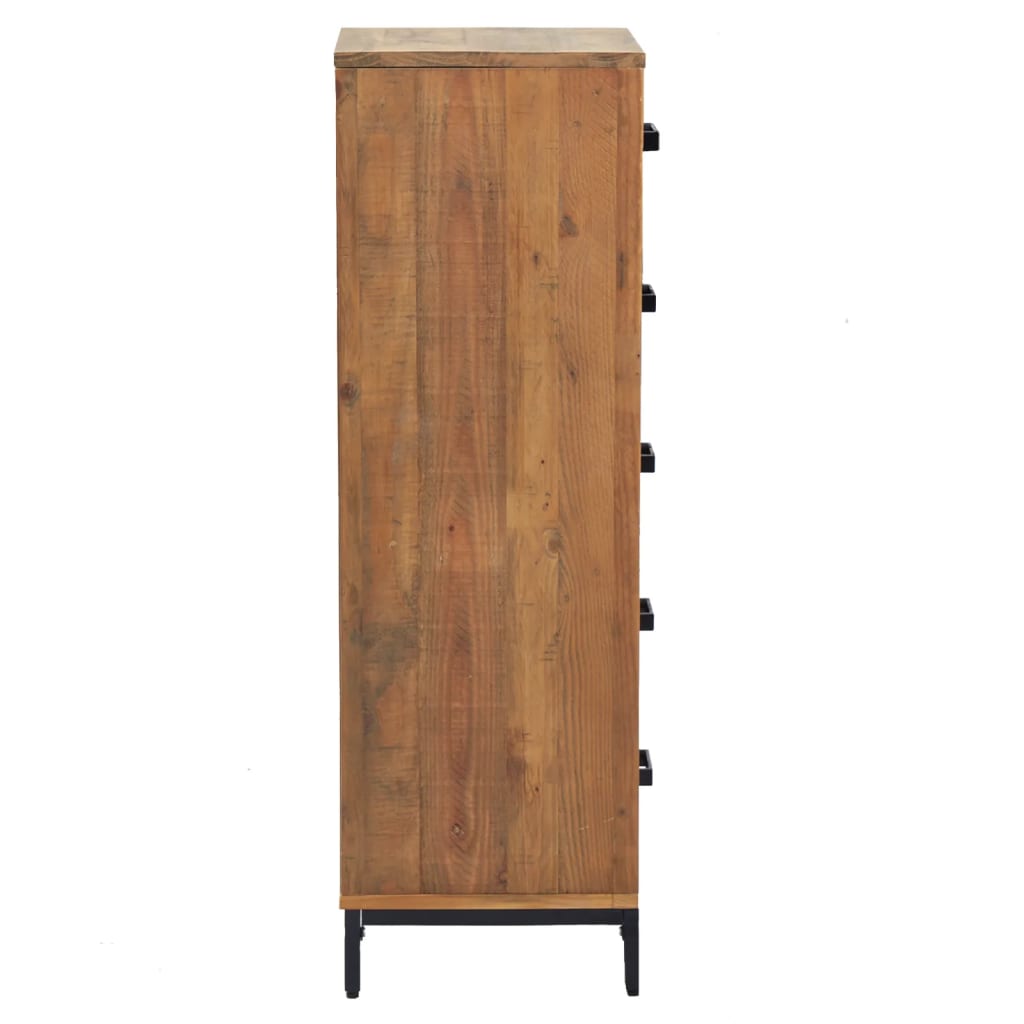 Cassettiera 42x35x110 cm in Legno Massello di Pino | homemem39