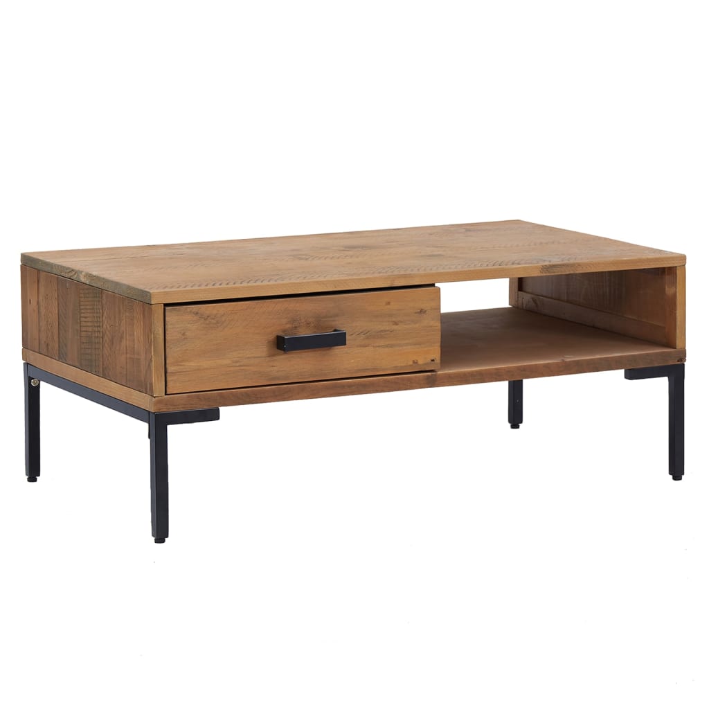 Tavolino da Salotto 90x50x35 cm in Legno Massello di Pino | homemem39
