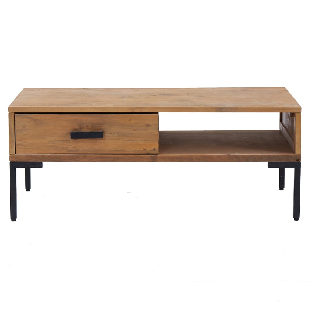 Tavolino da Salotto 90x50x35 cm in Legno Massello di Pino | homemem39