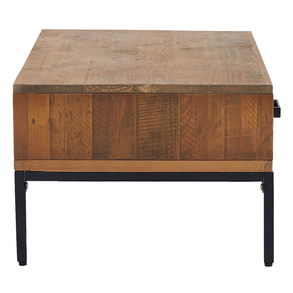 Tavolino da Salotto 90x50x35 cm in Legno Massello di Pino | homemem39