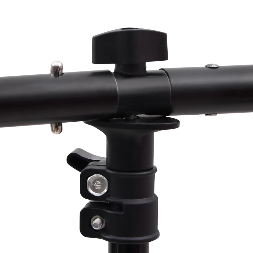 Supporto per Sfondo a T Nero 151x60x(70-200) cm - homemem39