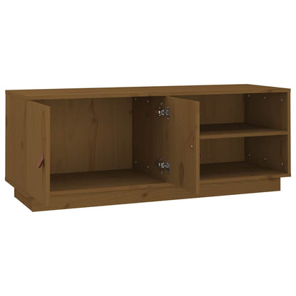 Mobile Porta TV ambra 105x34x40 cm in Legno Massello di Pino