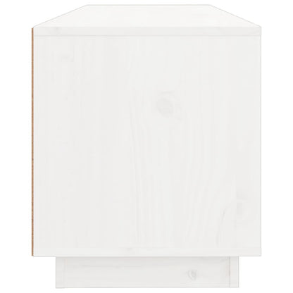 Mobile Porta TV Bianco 100x34x40 cm in Legno Massello di Pino - homemem39